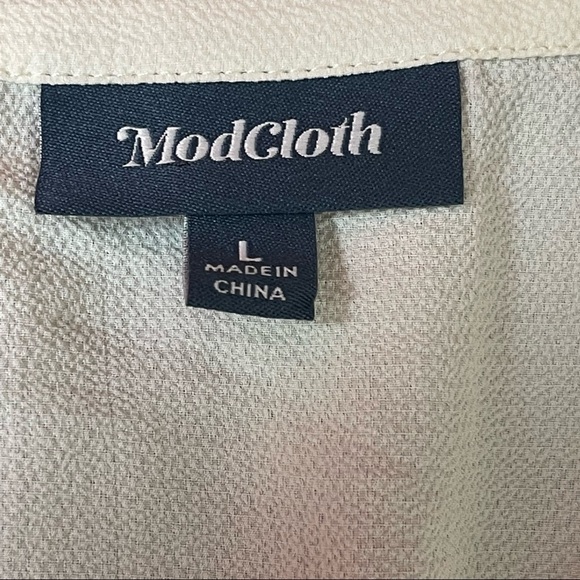 MODCLOTH White Tie Sleeve Blouse - Picture 4 of 6